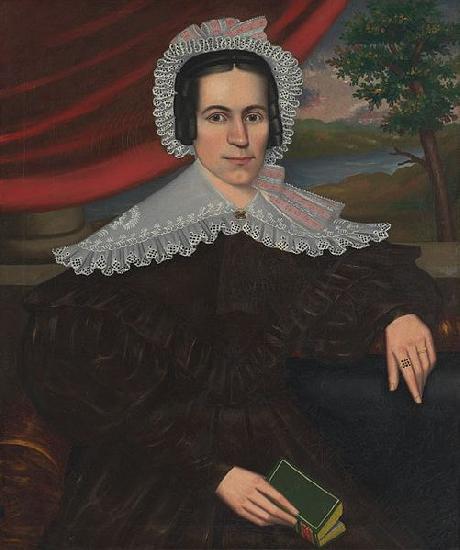 Erastus Salisbury Field Woman with a Green Book oil painting image